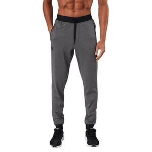 Under Armour Sportstyle Tricot Jogger Pants ColdGear Carbon Gray & Black